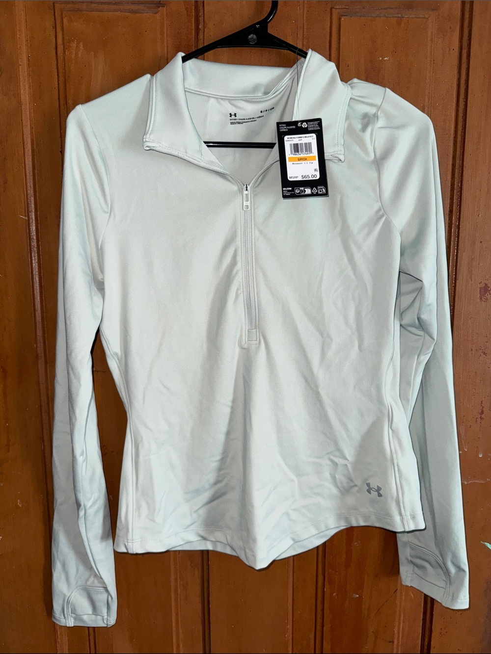 Under Armour Women's Light Green Movement Half -Zip Performance Pullover